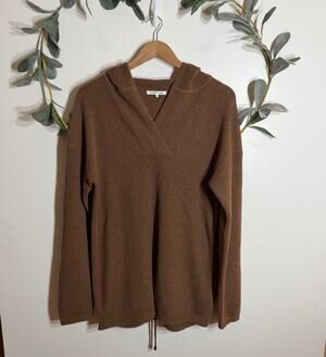 Helmut Lang Cashmere Blend Brown Hooded Sweater